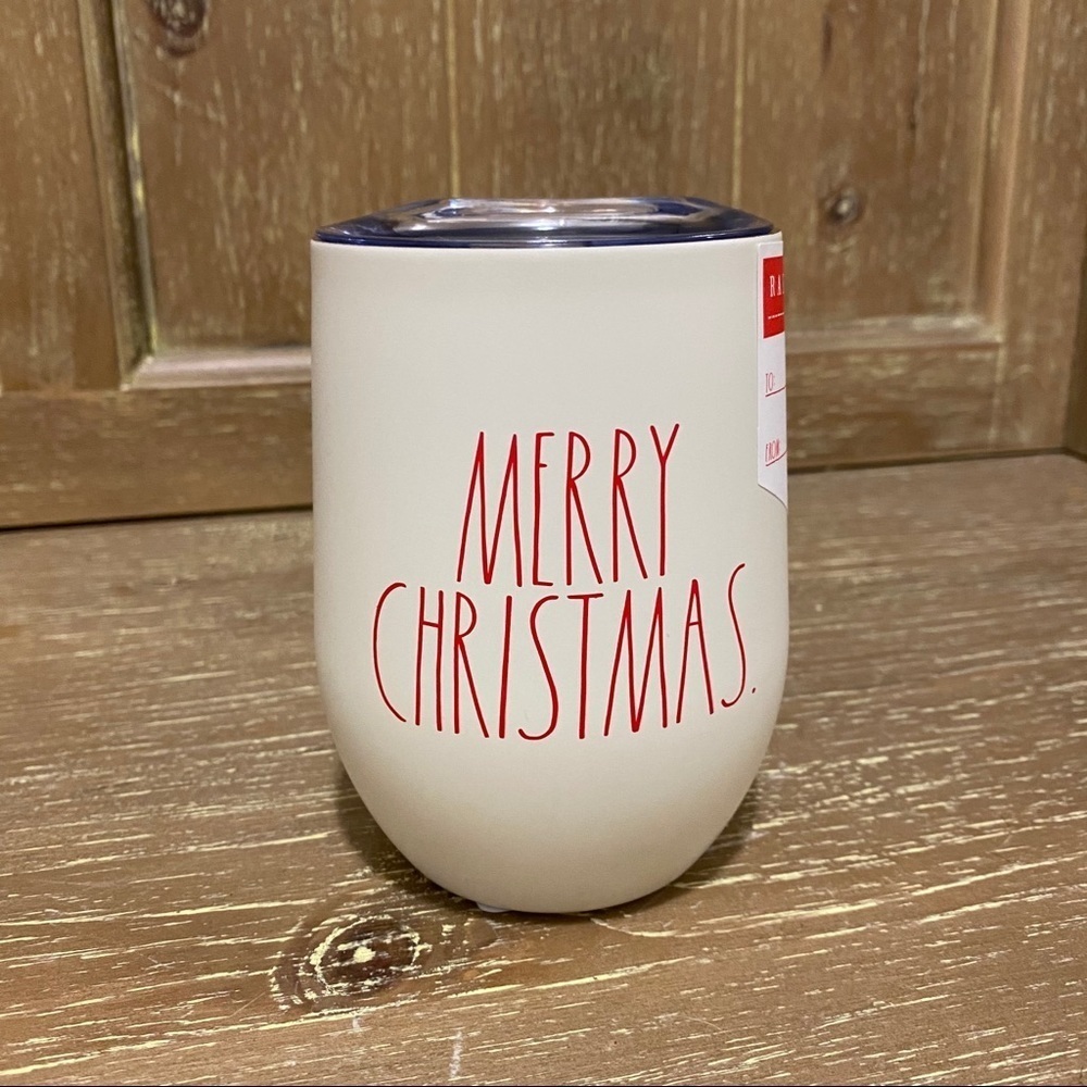 Rae Dunn Merry Christmas wine tumbler